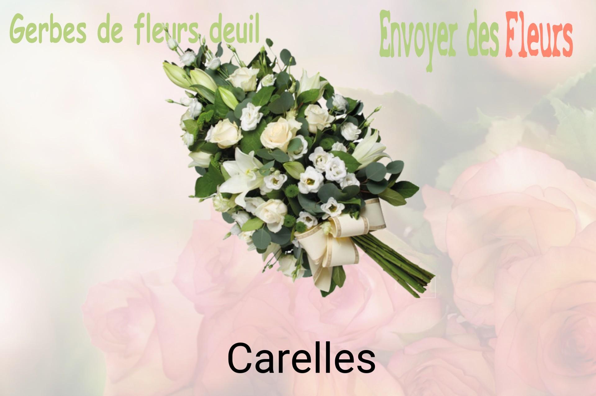 Gerbe de fleurs de deuil livrée à Carelles